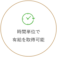 時間単位で有給を取得可能