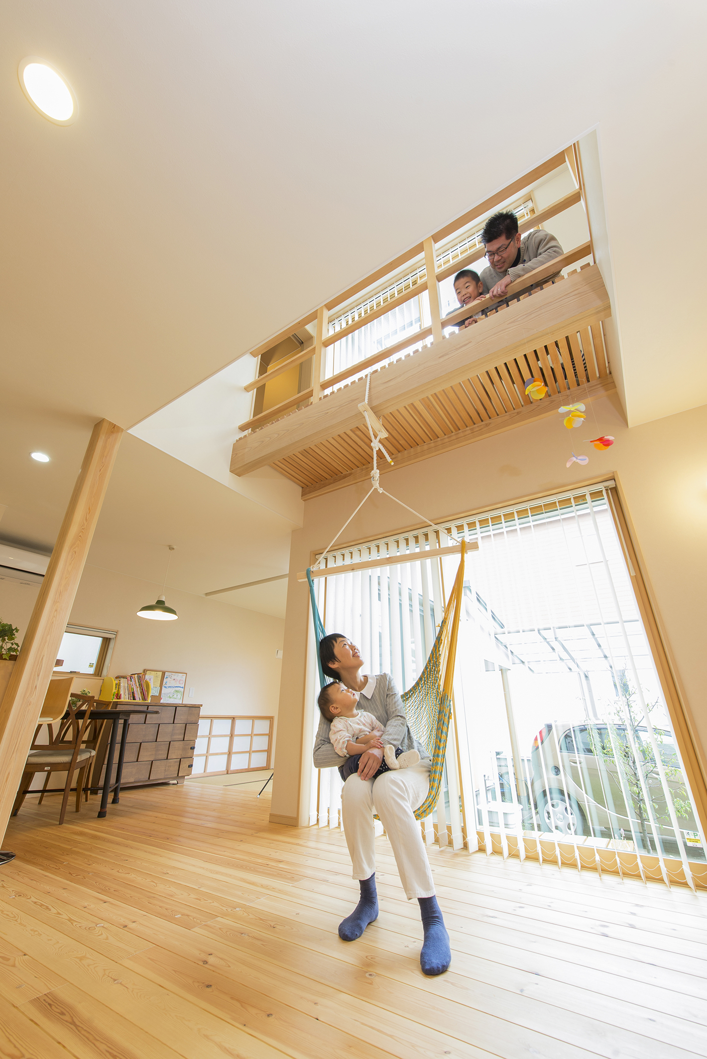 中庭とつながる家
