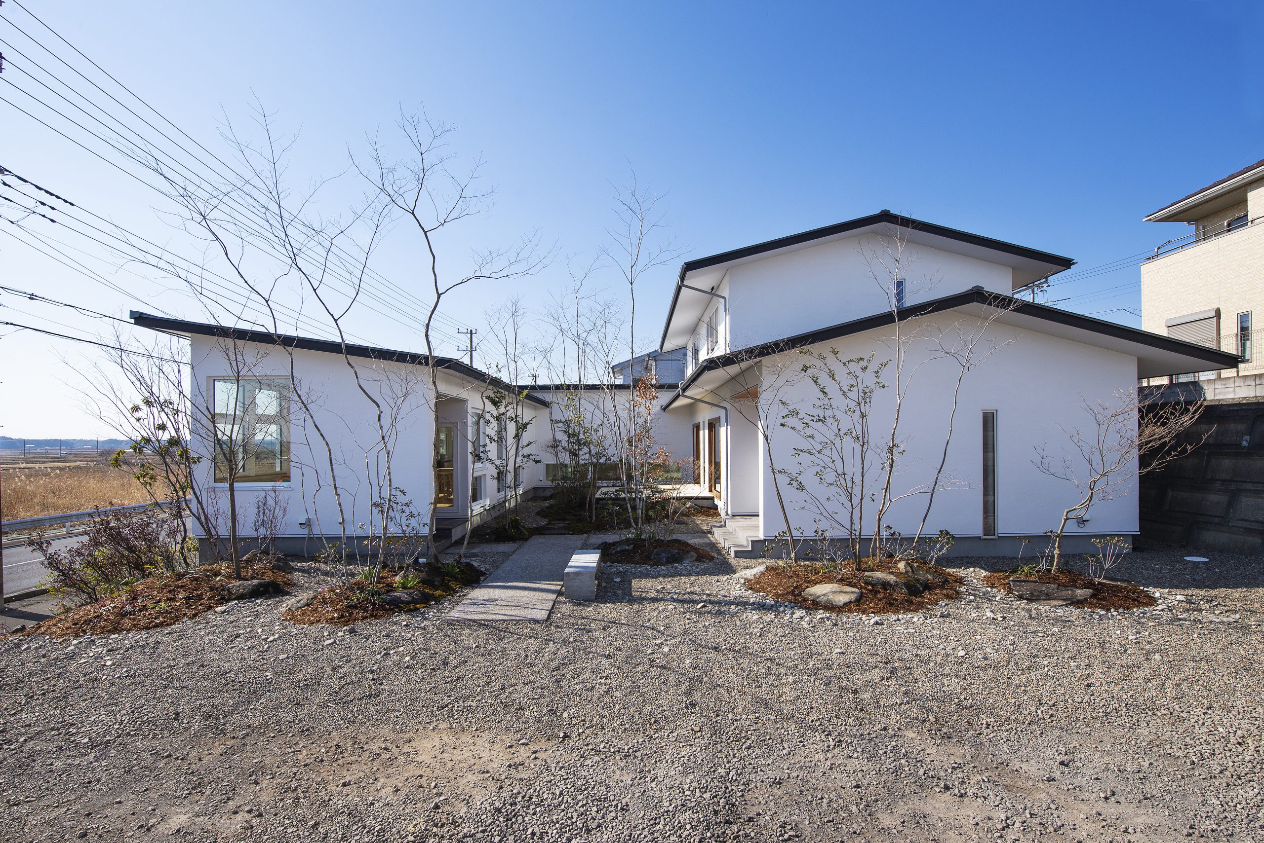 千葉に建てる平屋の二世帯住宅の間取り 中庭の工夫 日建ホーム