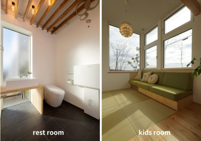 レストルームとキッズルーム